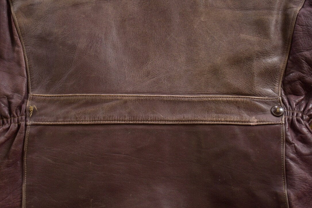 Vintage 1950s Aldencrest Brown Horsehide Leather Jacket Men's Large from propervintagecanada
