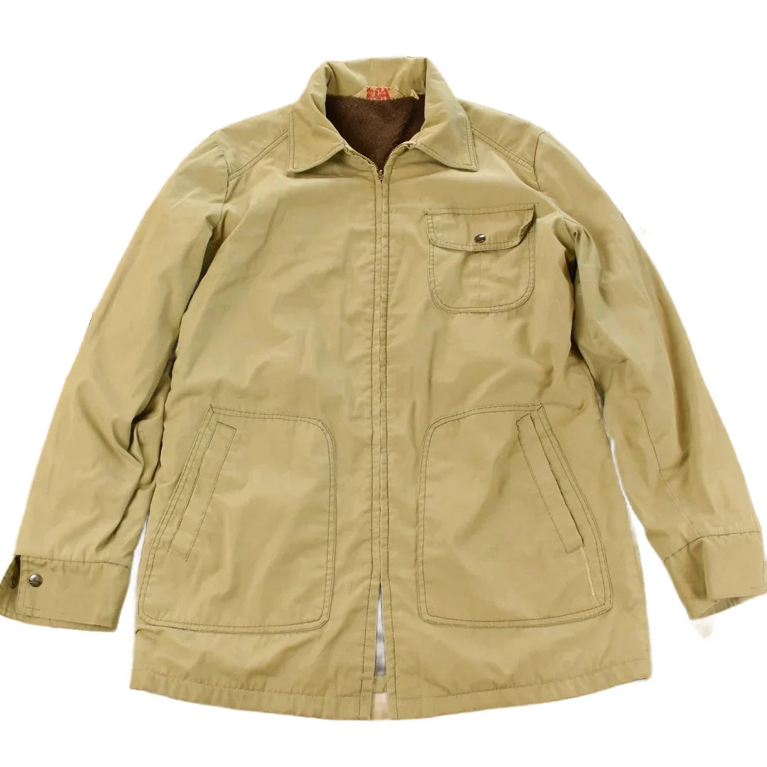 Vintage 1950s Alleson Wool Lined Full Zip Work Jacket Men's Medium from propervintagecanada