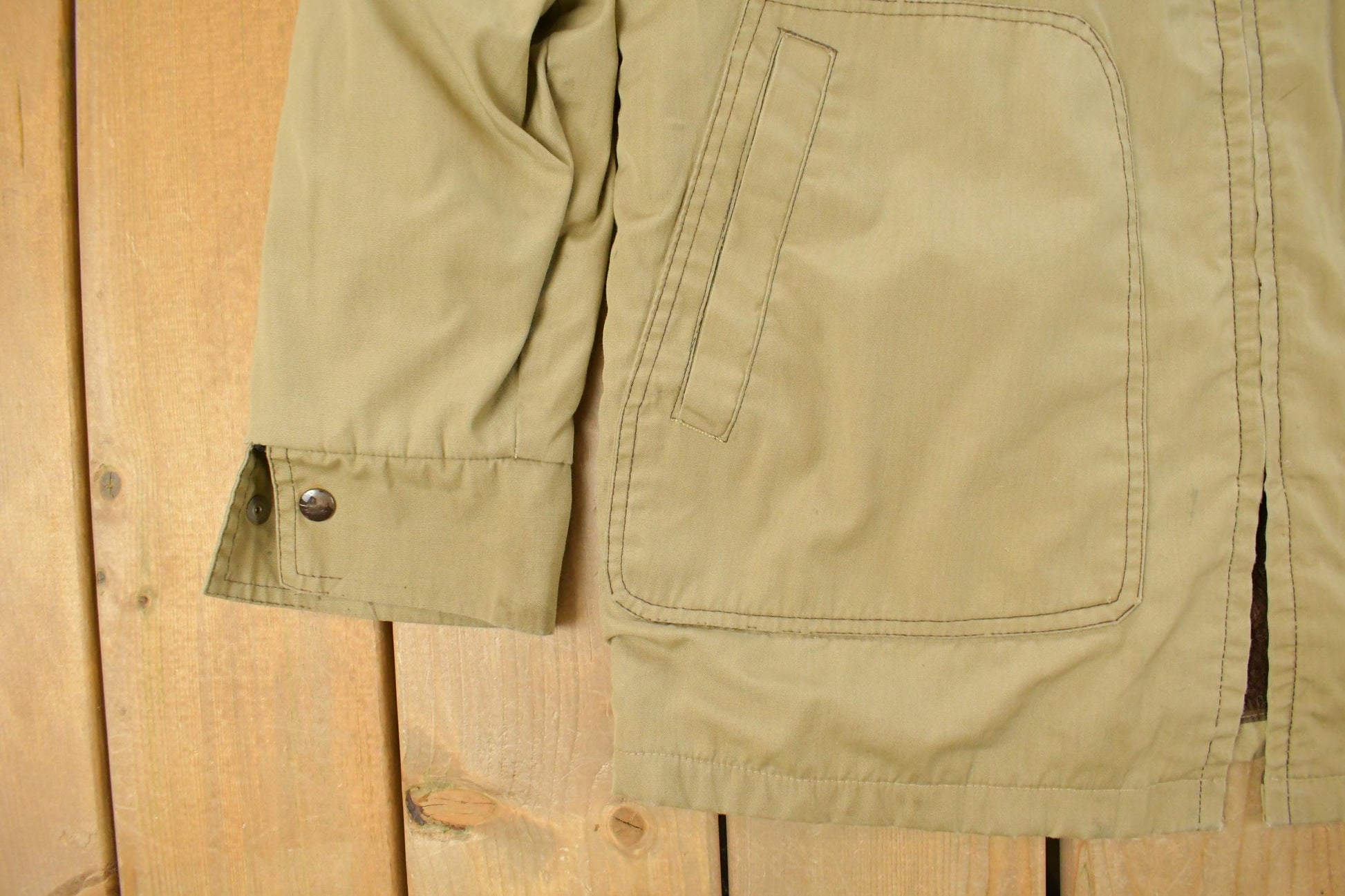 Vintage 1950s Alleson Wool Lined Full Zip Work Jacket Men's Medium from propervintagecanada