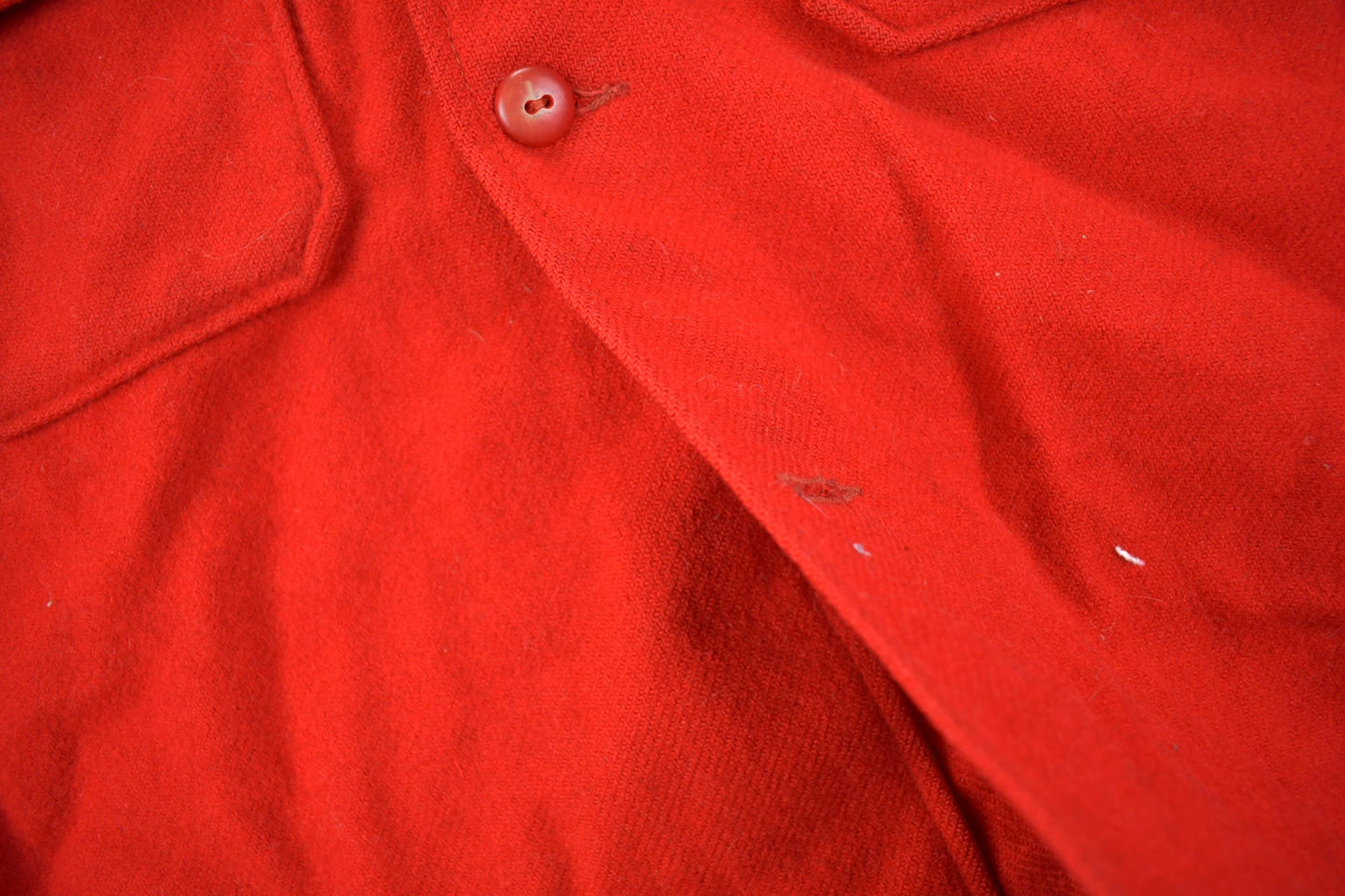 Vintage 1950s Boy Scouts Of America Red Wool Button Up Shirt Men's Large from propervintagecanada
