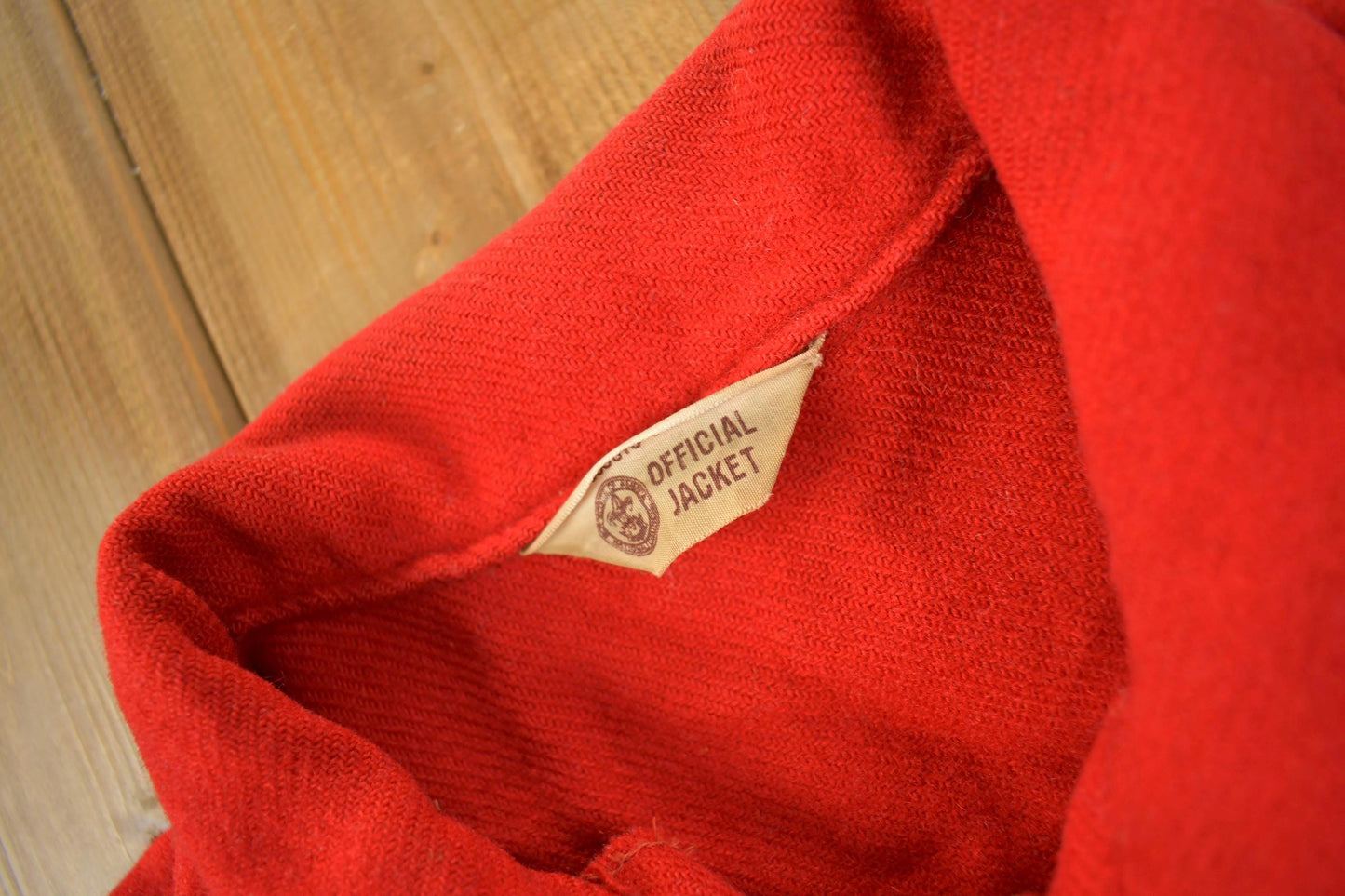Vintage 1950s Boy Scouts Of America Red Wool Button Up Shirt Men's Large from propervintagecanada