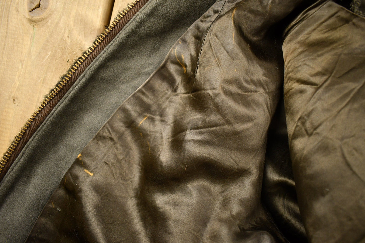 Vintage 1950s Brown Fur Zip Up Jacket from propervintagecanada