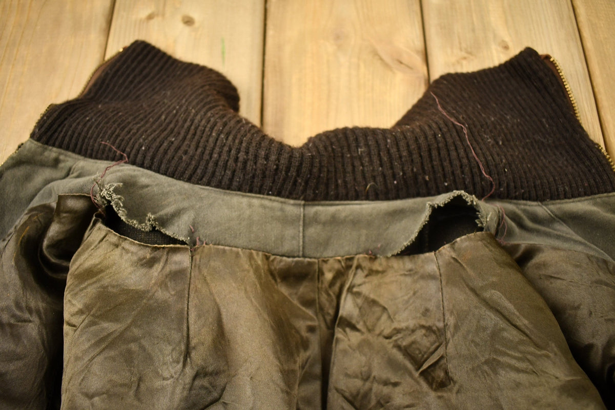 Vintage 1950s Brown Fur Zip Up Jacket from propervintagecanada
