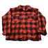 Vintage 1950s Buffalo Plaid Wool Button Up Shirt Back Vent Men&