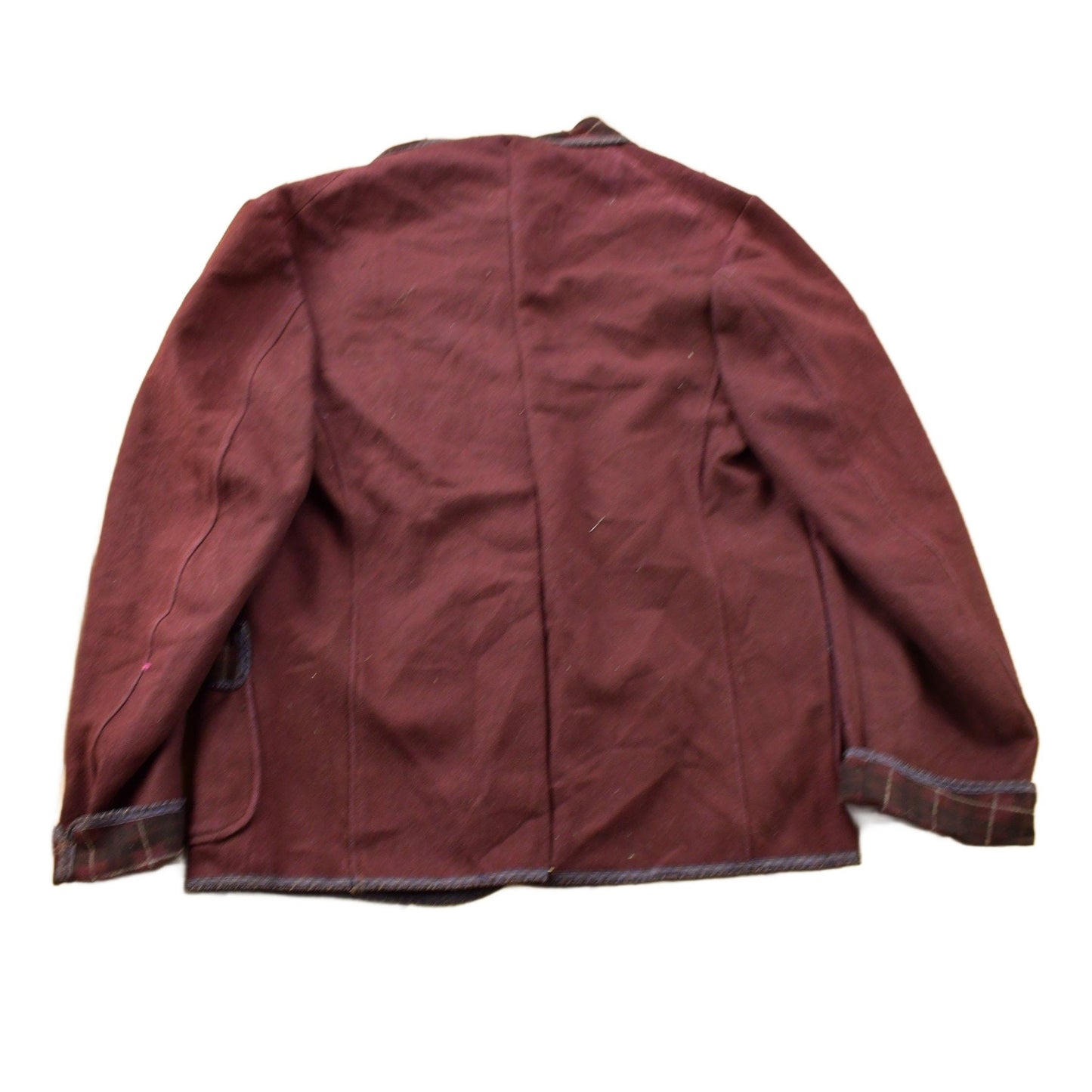 Vintage 1950s Burgundy Button Up Blazer Jacket from propervintagecanada