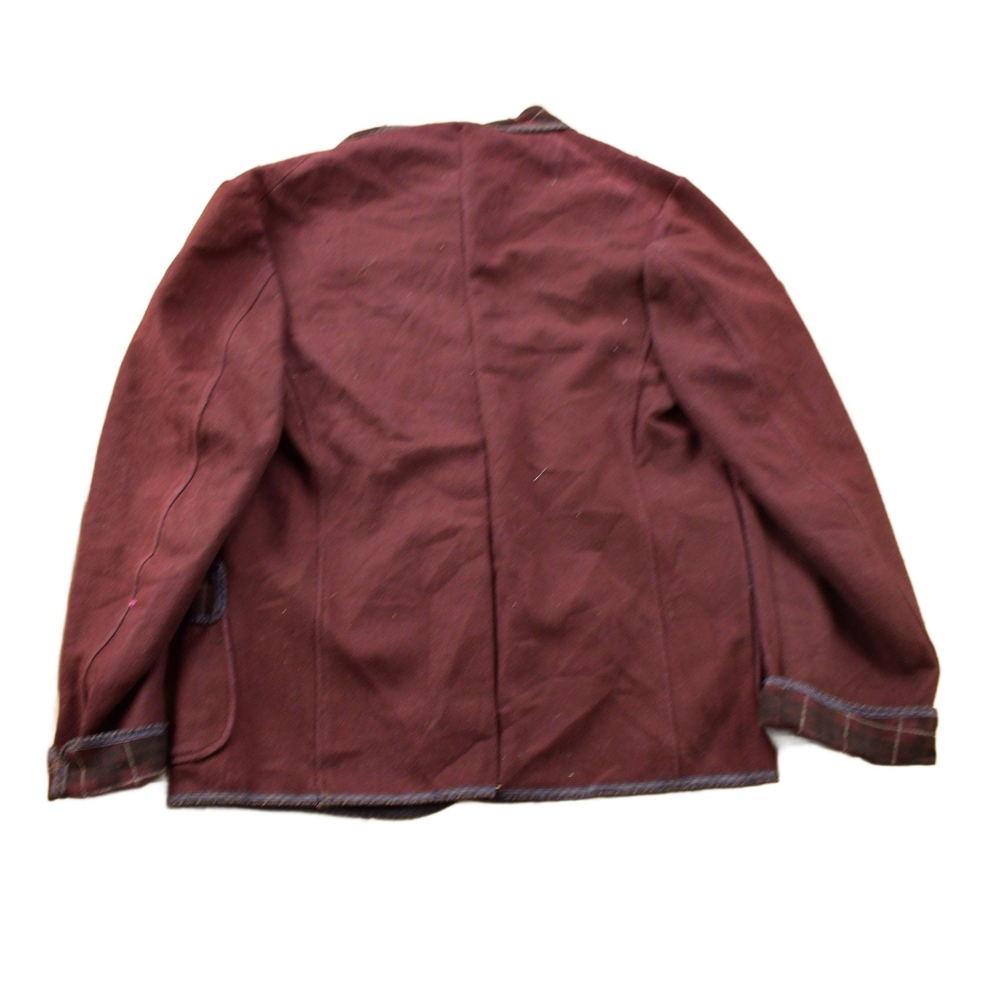 Vintage 1950s Burgundy Button Up Blazer Jacket from propervintagecanada