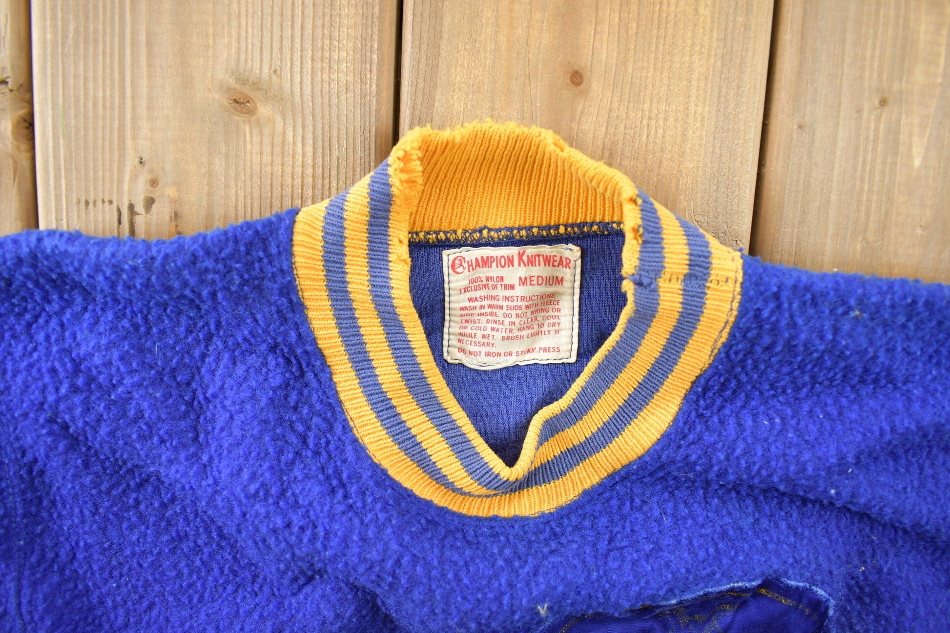 Vintage 1950s Champion Fleece Mock Neck Sweatshirt from propervintagecanada