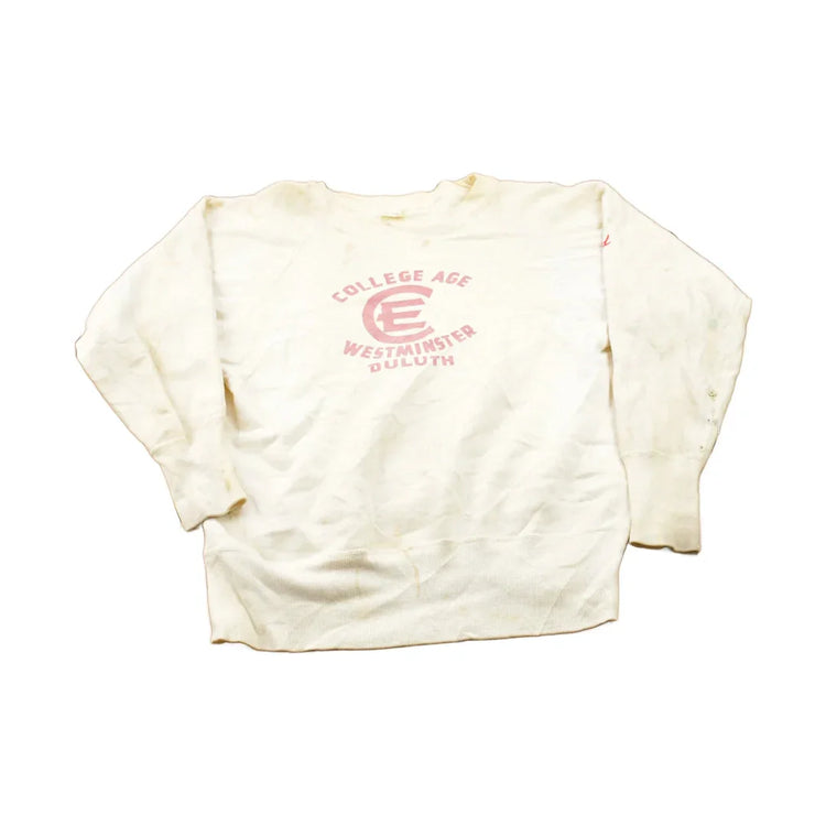 Vintage 1950s College Age Westminster Crewneck Sweatshirt from propervintagecanada
