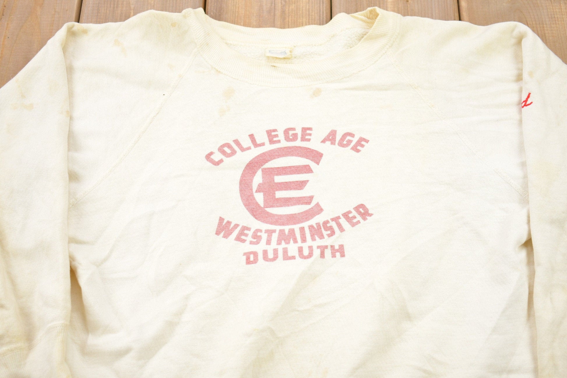 Vintage 1950s College Age Westminster Crewneck Sweatshirt from propervintagecanada