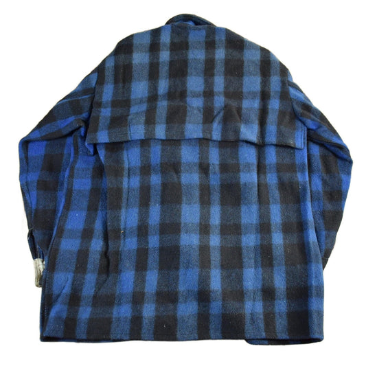 Vintage 1950s Commander Plaid Wool Button Up Shirt Jacket Men's L from propervintagecanada