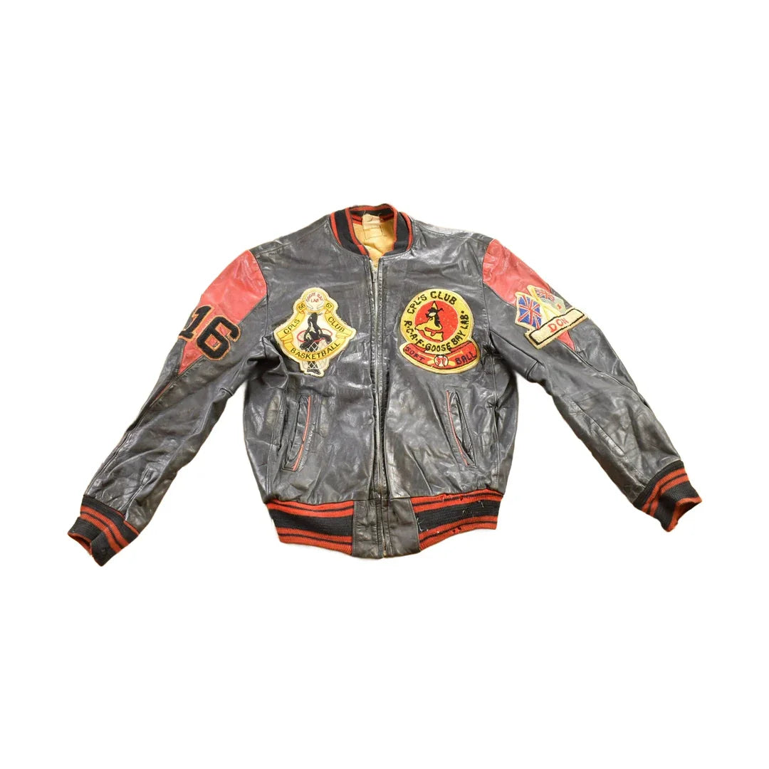 Vintage 1950s CPLS Basketball Club Leather Jacket from propervintagecanada