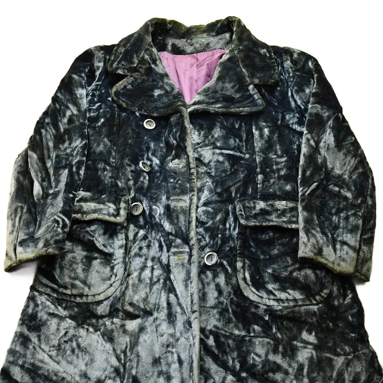 Vintage 1950s Crushed Velvet Union Made Trench Coat Men's Small from propervintagecanada