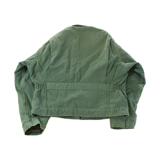 Vintage 1950s Distressed Work Jacket Men's Medium / True Vintage / 50s Full Zip / Workwear Coat from propervintagecanada