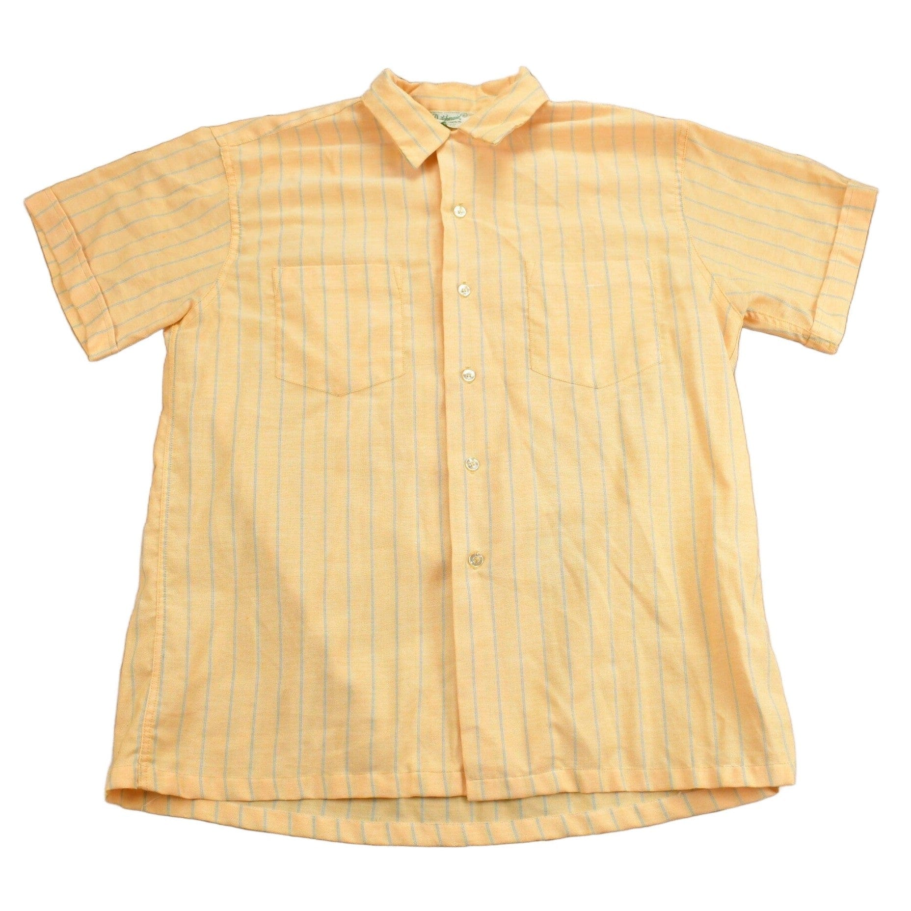 Vintage 1950s Dutchmaid Striped Button Up Shirt Men's Large from propervintagecanada