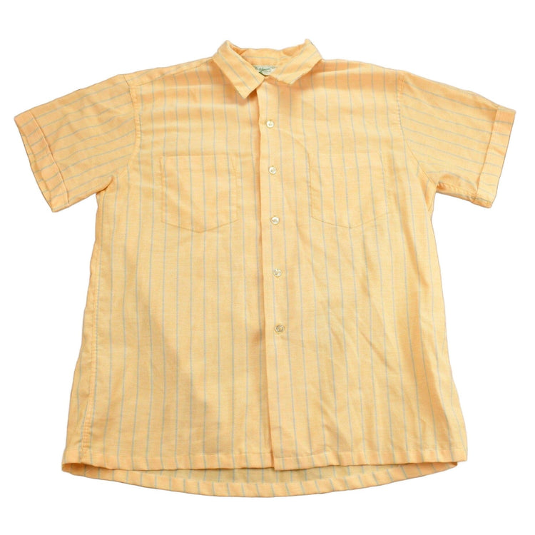 Vintage 1950s Dutchmaid Striped Button Up Shirt Men's Large from propervintagecanada