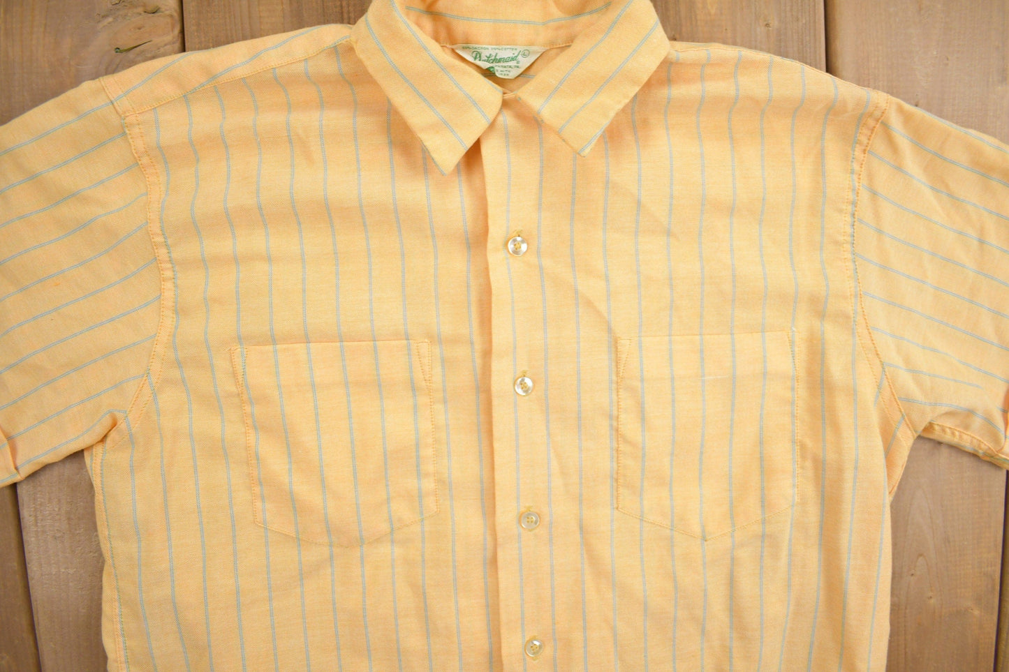Vintage 1950s Dutchmaid Striped Button Up Shirt Men's Large from propervintagecanada