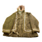 Vintage 1950s Embroidered Fleece Jacket With Fur Hood Men's Large from propervintagecanada
