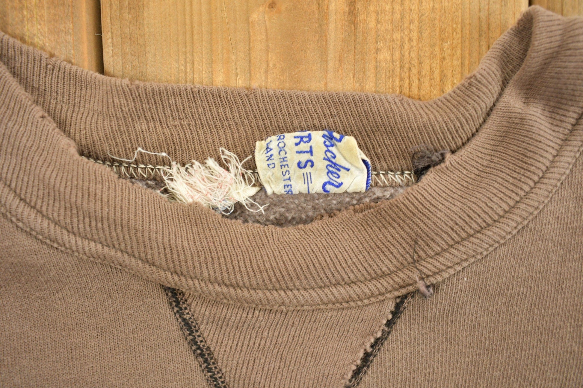 Vintage 1950s Embroidered Varsity Crewneck Men's Medium from propervintagecanada