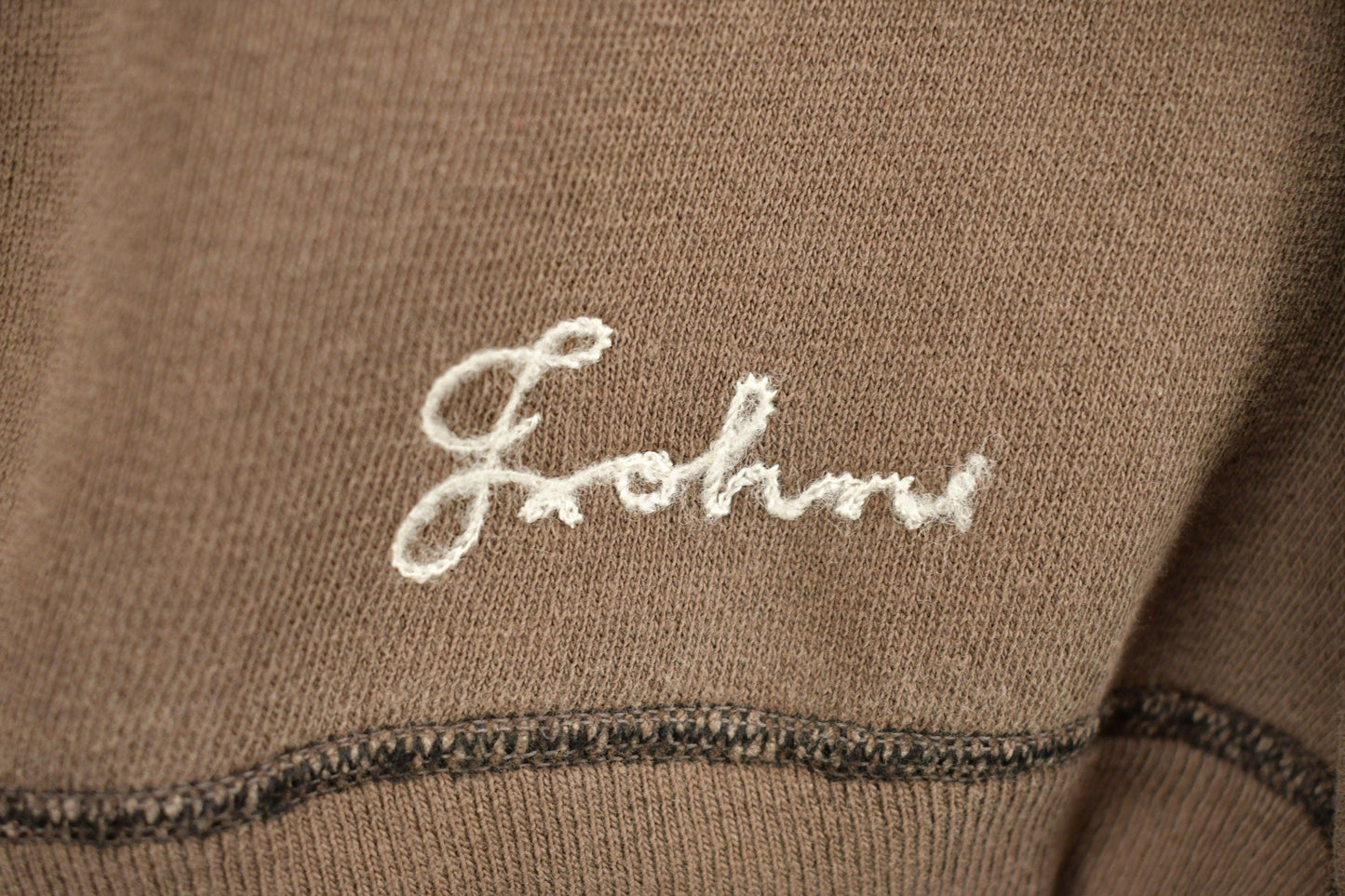 Vintage 1950s Embroidered Varsity Crewneck Men's Medium from propervintagecanada