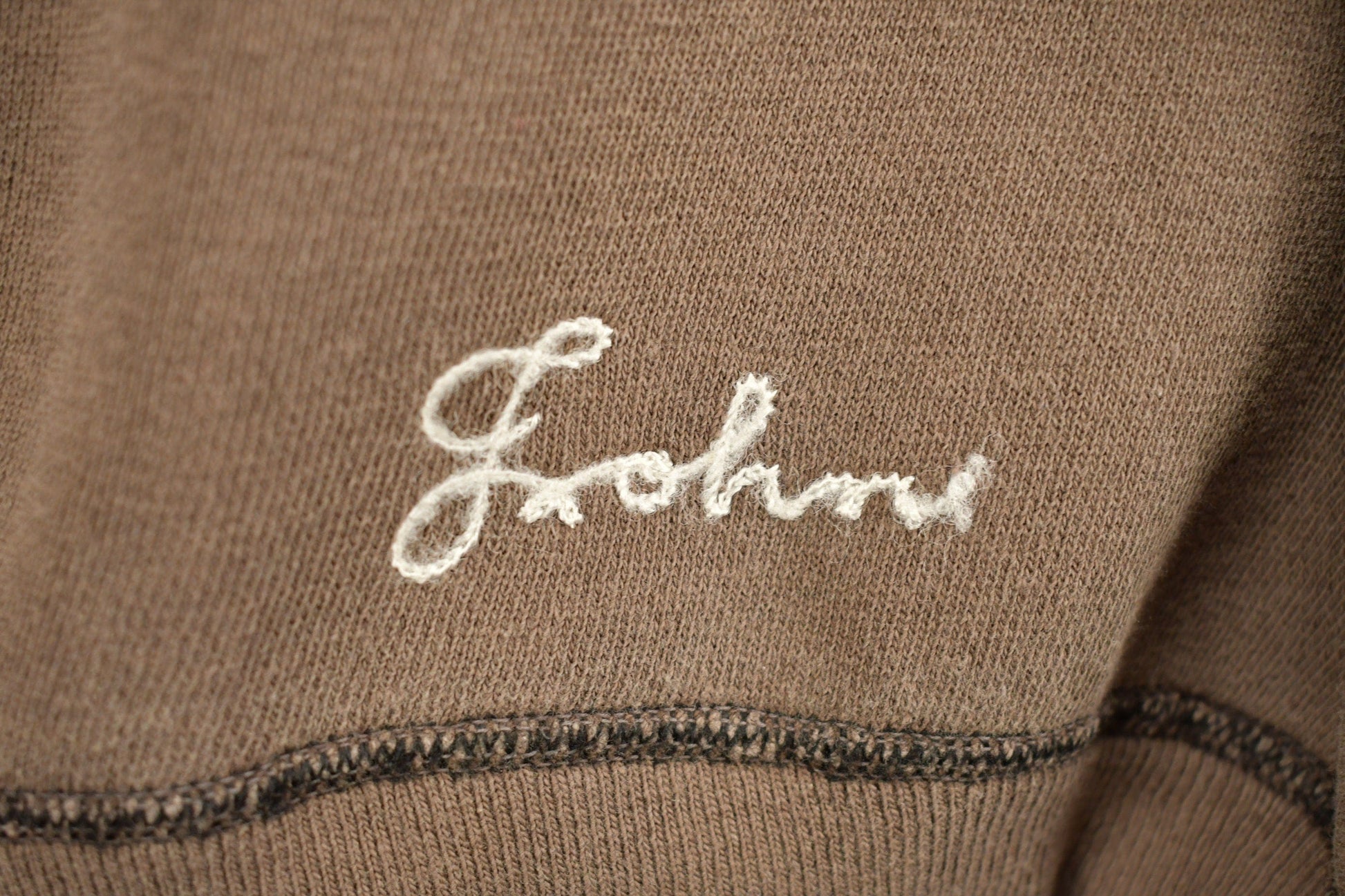 Vintage 1950s Embroidered Varsity Crewneck Men's Medium from propervintagecanada