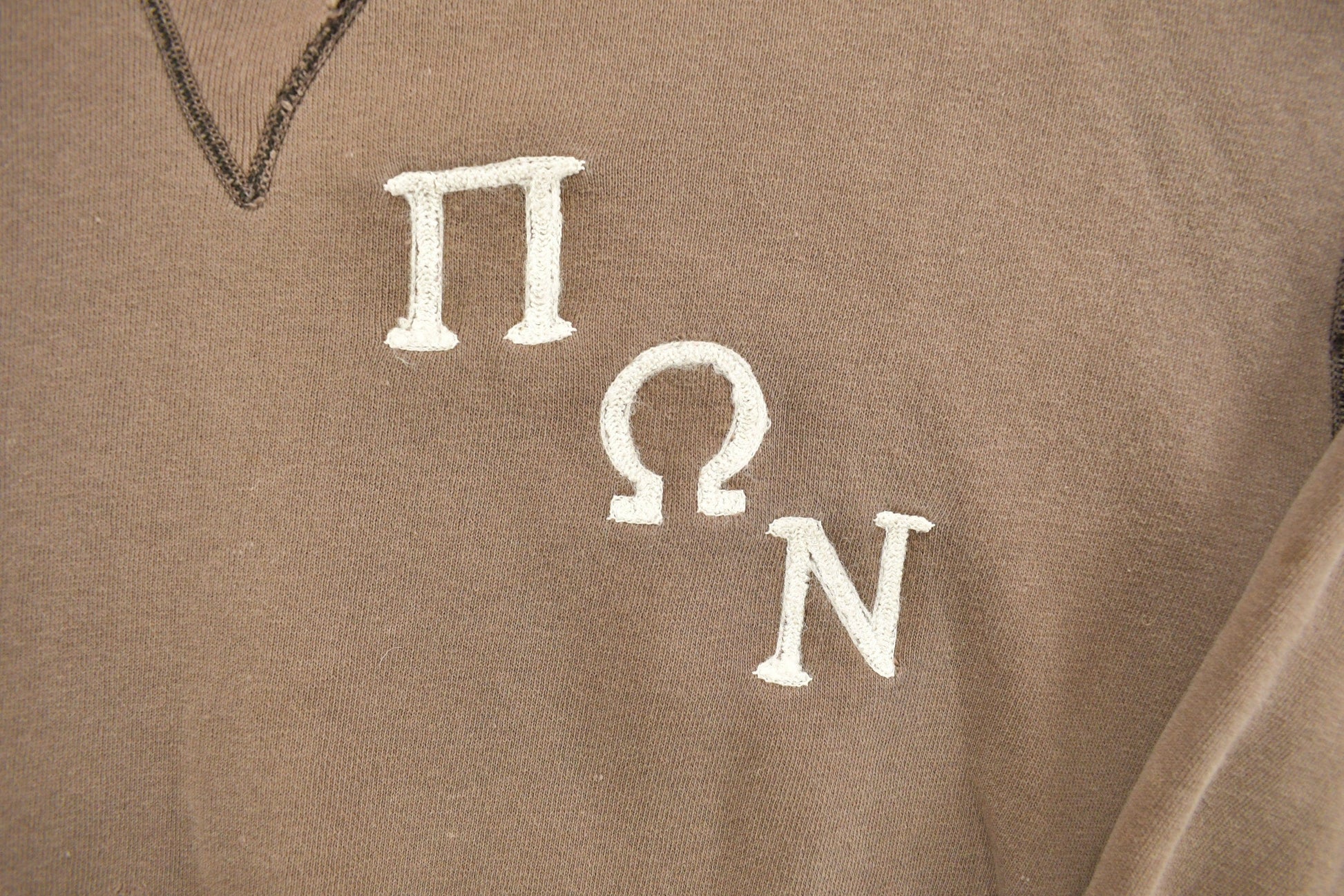 Vintage 1950s Embroidered Varsity Crewneck Men's Medium from propervintagecanada