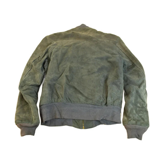 Vintage 1950s Excelled Leather Suede Bomber Jacket Size M Men's Medium from propervintagecanada