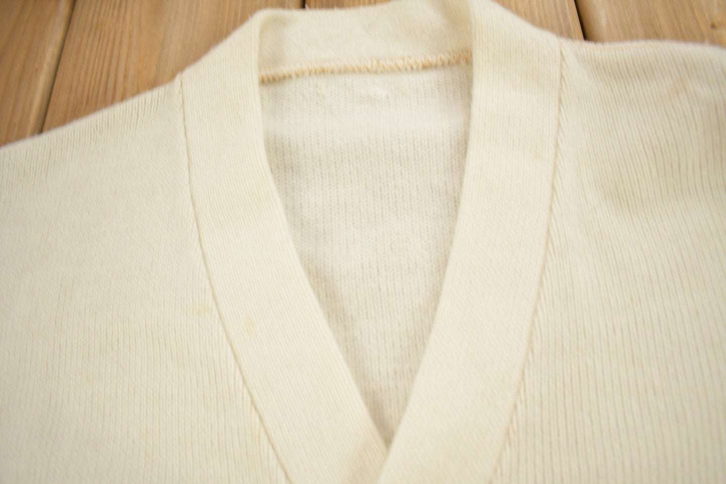 Vintage 1950s FDL Embroidered Collegiate Cardigan Sweater Men's Medium from propervintagecanada