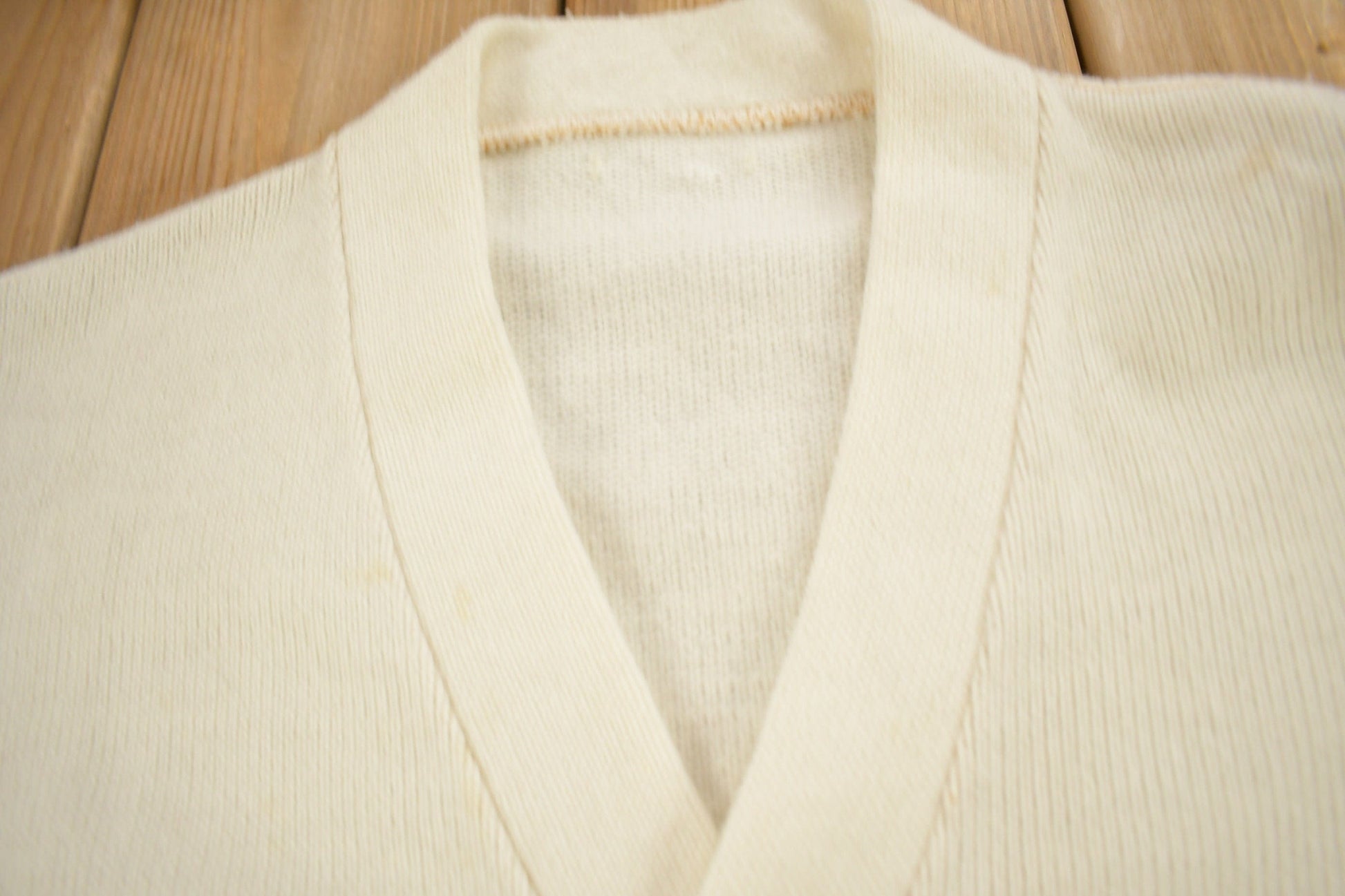 Vintage 1950s FDL Embroidered Collegiate Cardigan Sweater Men's Medium from propervintagecanada