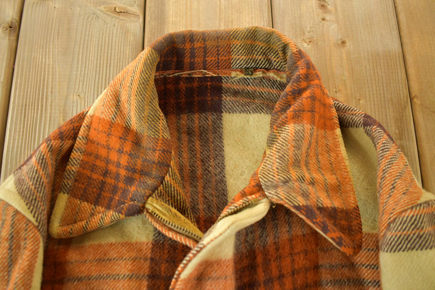Vintage 1950s Flannel Jacket Men's Medium from propervintagecanada