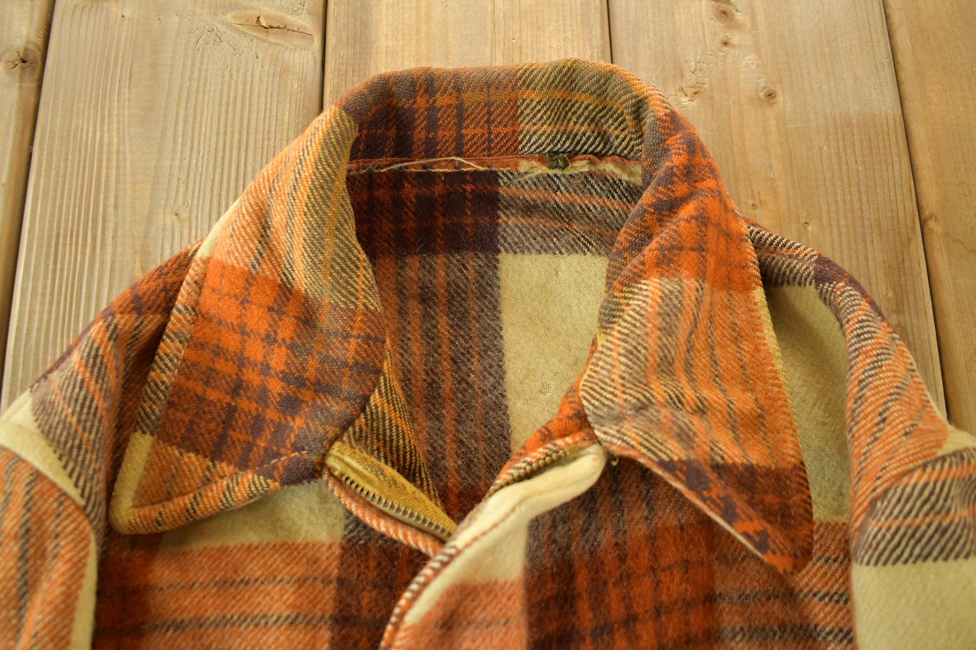 Vintage 1950s Flannel Jacket Men's Medium from propervintagecanada