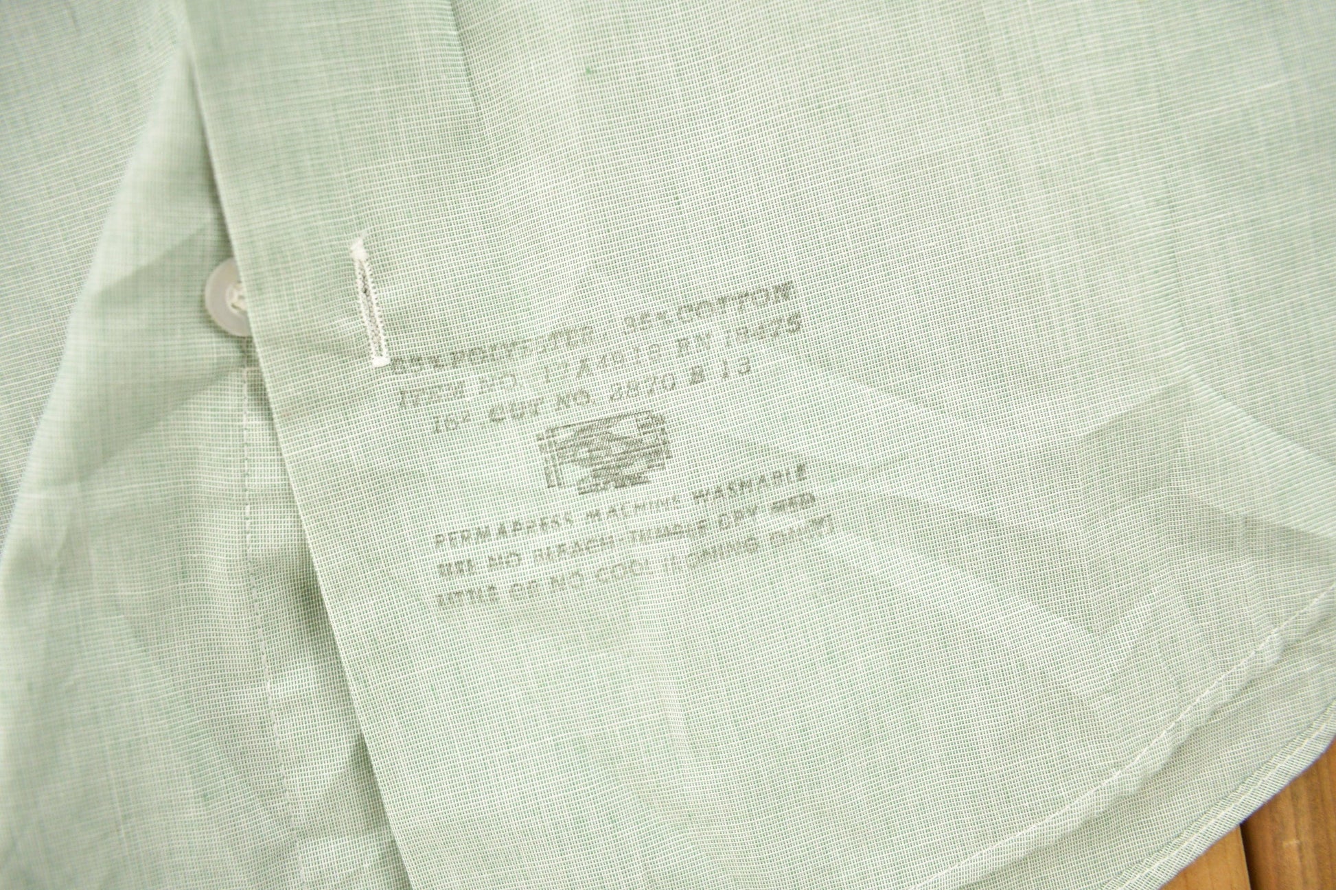 Vintage 1950s Flying Cross Perma Press Broadcloth Blank Button Up Shirt Men's XL from propervintagecanada