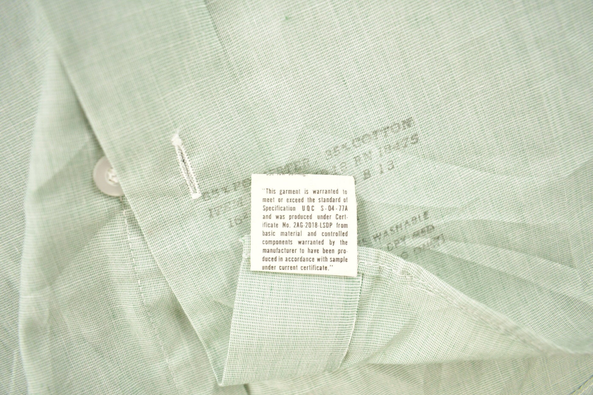 Vintage 1950s Flying Cross Perma Press Broadcloth Blank Button Up Shirt Men's XL from propervintagecanada