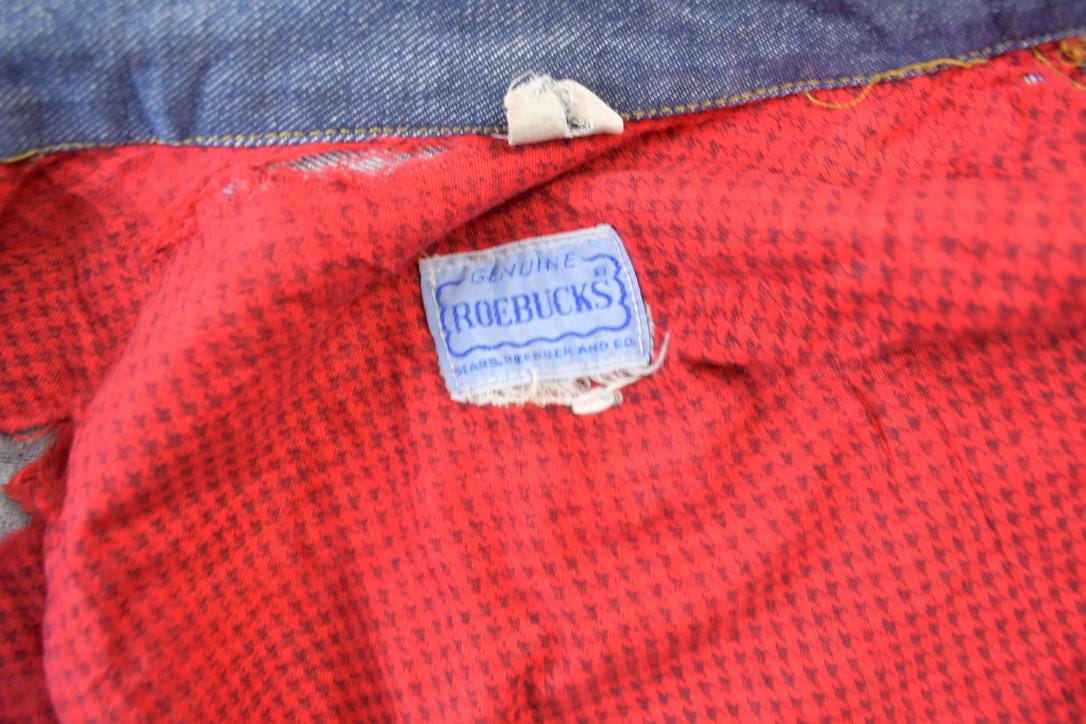 Vintage 1950s Genuine Roebucks Button Up Jean Jacket from propervintagecanada