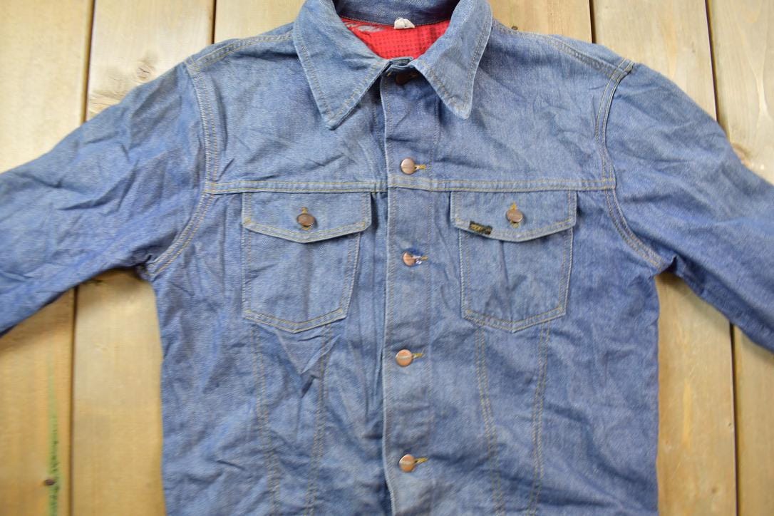 Vintage 1950s Genuine Roebucks Button Up Jean Jacket from propervintagecanada