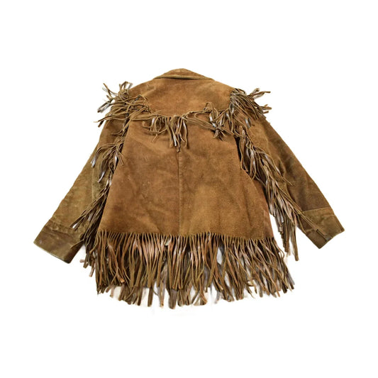 Vintage 1950s Grenadier Exclusive Sportswear Brown Suede Fringe Jacket from propervintagecanada