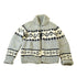 Vintage 1950s Hand-Knit Grey Cowichan Sweater Men&