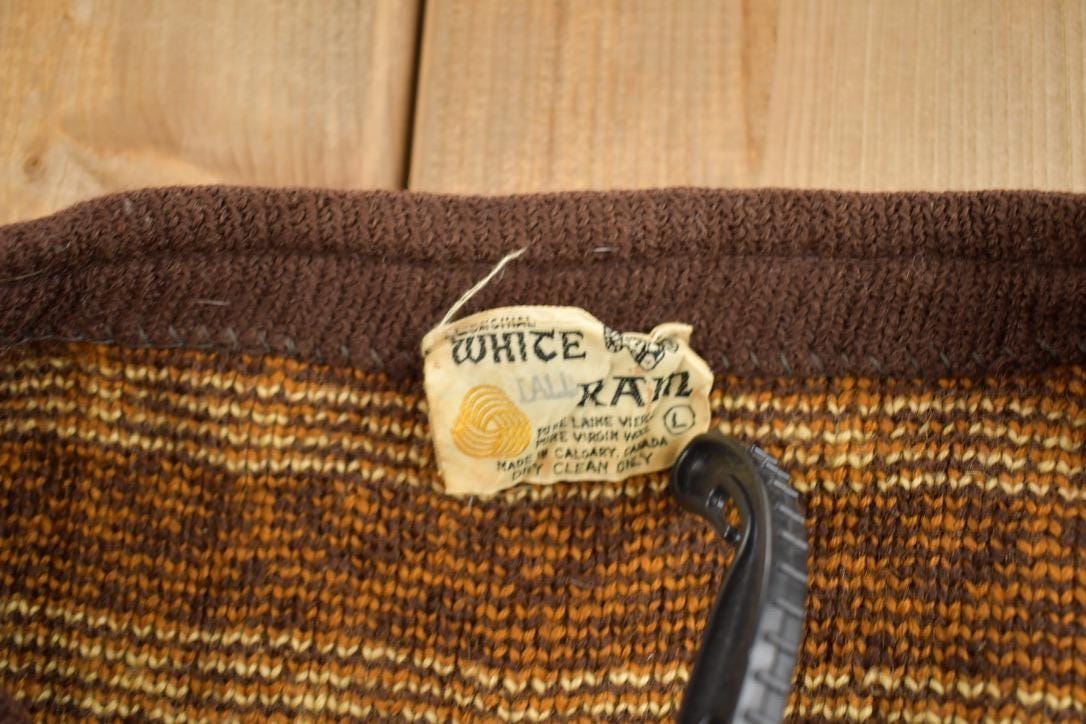 Vintage 1950s Hand-Knit Pattern Cardigan Sweater Men's Large from propervintagecanada