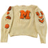 Vintage 1950s Highland Chenille Patch Collegiate Wool Knit Sweater Men&