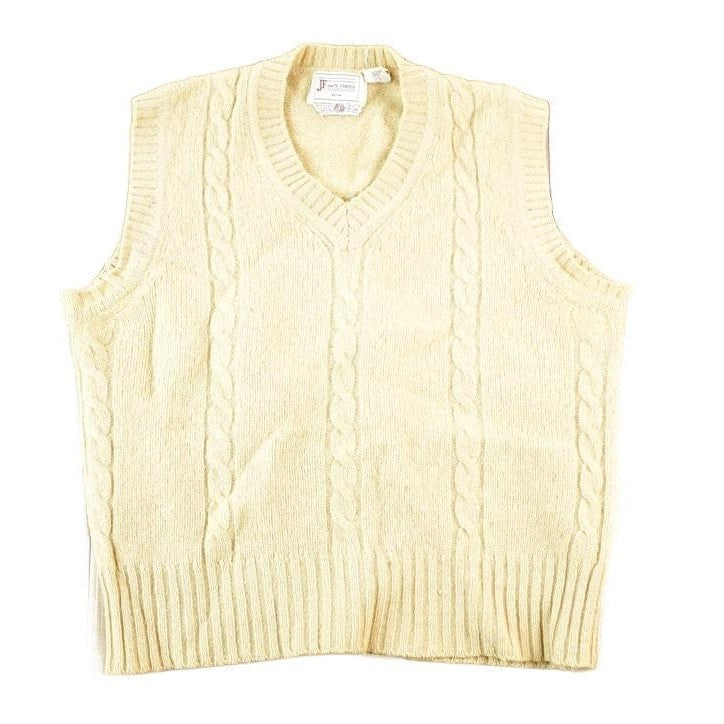 Vintage 1950s Jack Fraser Wool Cable Knit Sweater Vest Mens S from propervintagecanada