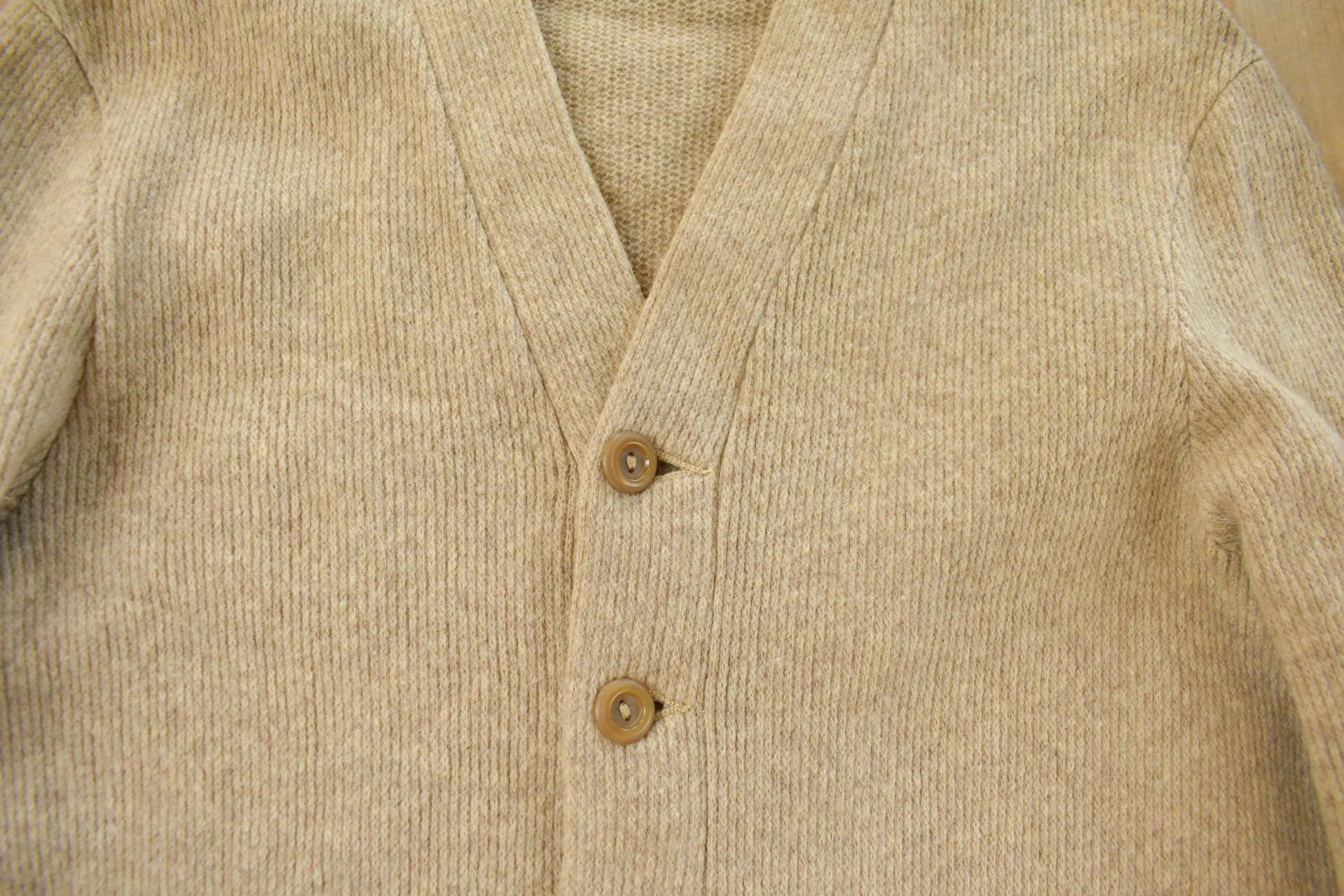 Vintage 1950s Lamb Knit Wool Knit Cardigan Sweater Men's Small / True Vintage / Made In USA / 50s Cardigan Sweatshirt from propervintagecanada