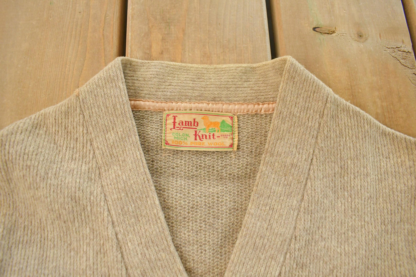 Vintage 1950s Lamb Knit Wool Knit Cardigan Sweater Men's Small / True Vintage / Made In USA / 50s Cardigan Sweatshirt from propervintagecanada