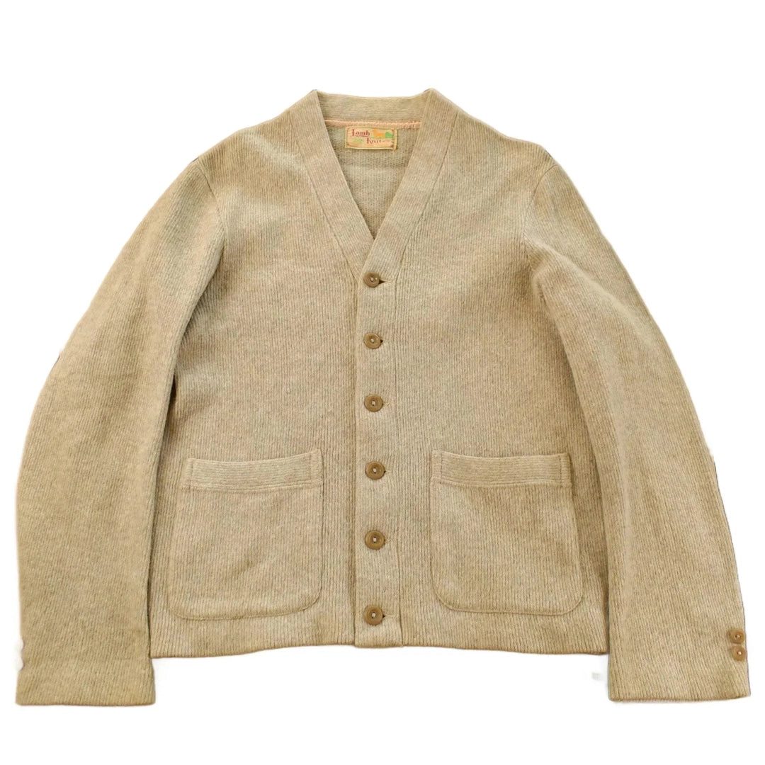 Vintage 1950s Lamb Knit Wool Knit Cardigan Sweater Men's Small / True Vintage / Made In USA / 50s Cardigan Sweatshirt from propervintagecanada