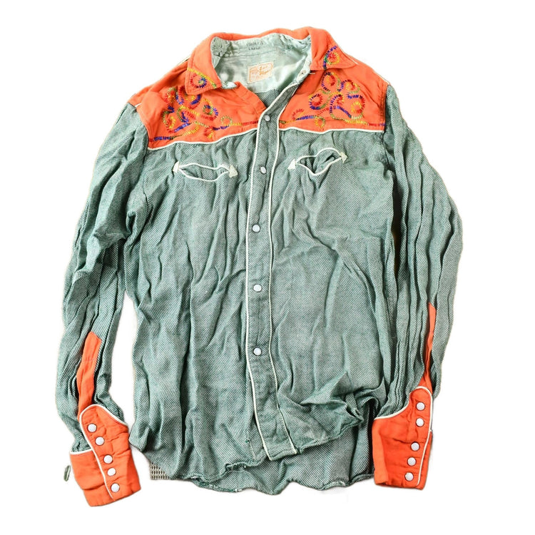 Vintage 1950s Las Vegas By Cowboy Joe Embroidered Western Shirt Men's M from propervintagecanada