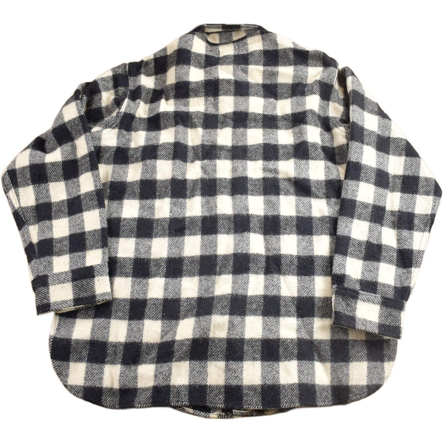 Vintage 1950s LL Bean Buffalo Plaid Wool Button Up Shirt Men's Medium from propervintagecanada