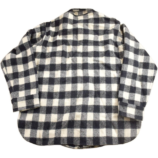 Vintage 1950s LL Bean Buffalo Plaid Wool Button Up Shirt Men's Medium from propervintagecanada