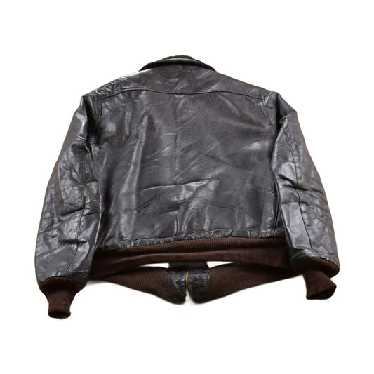 Vintage 1950s LL Bean Leather Jacket Men's Medium from propervintagecanada