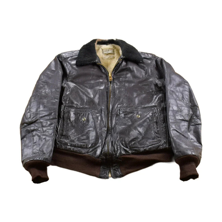 Vintage 1950s LL Bean Leather Jacket Men's Medium from propervintagecanada