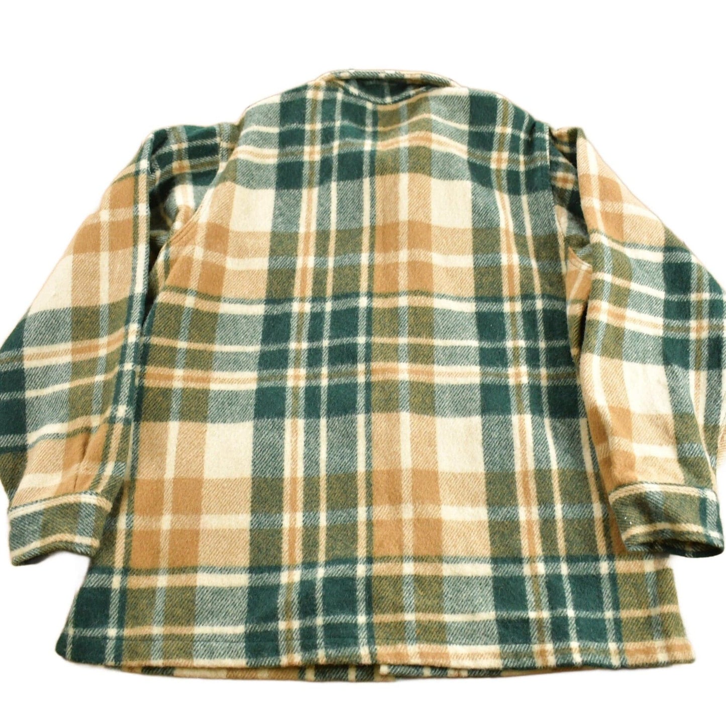 Vintage 1950s LL Bean Plaid Wool Button Up Shacket Men's Large from propervintagecanada