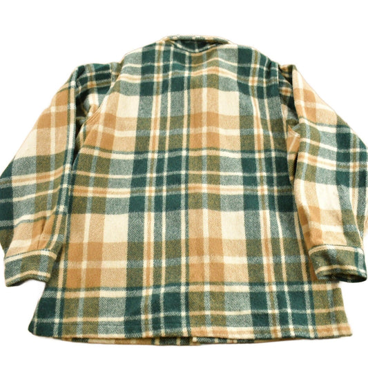 Vintage 1950s LL Bean Plaid Wool Button Up Shacket Men's Large from propervintagecanada
