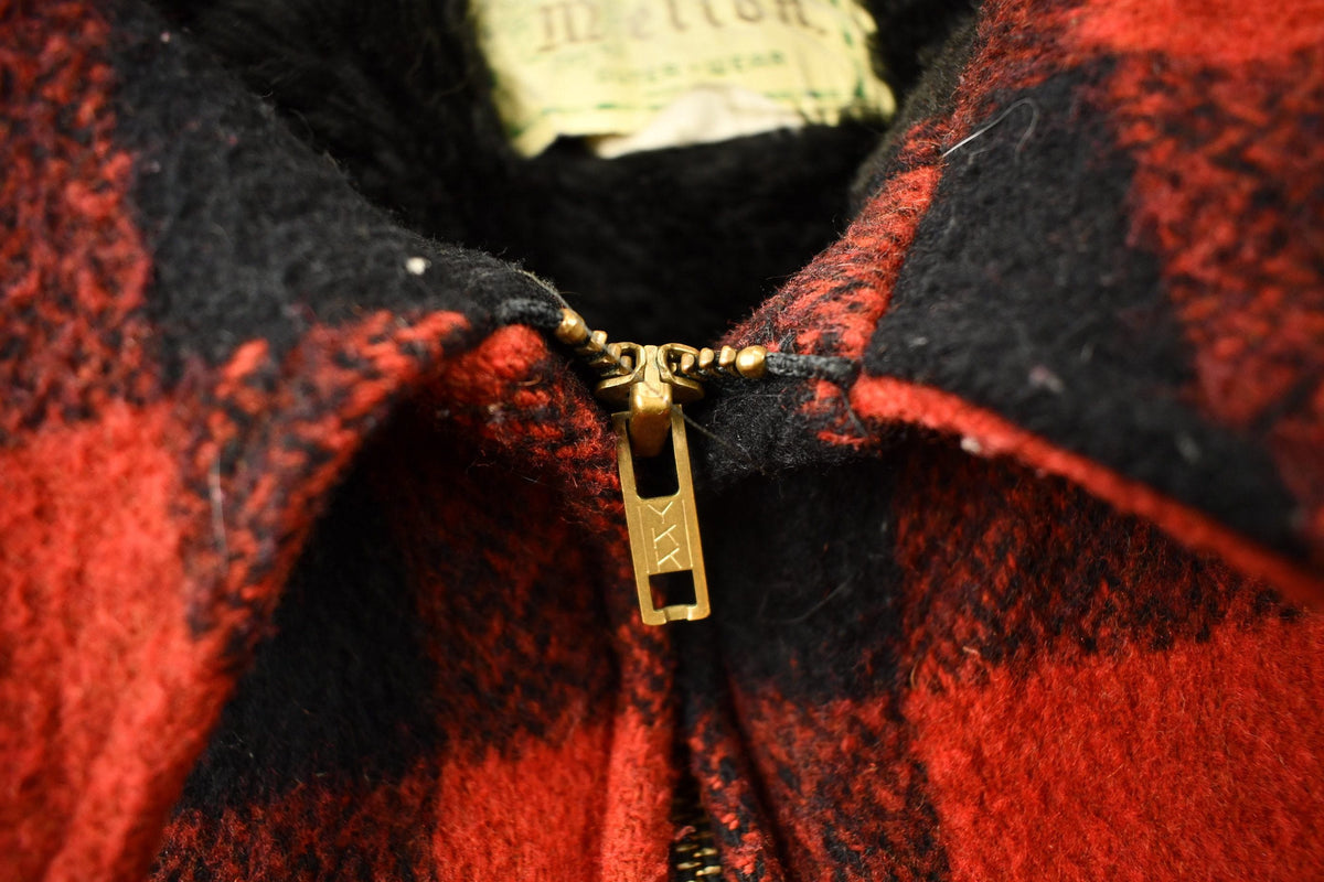 Vintage 1950s Melton Outer-Wear Buffalo Plaid Wool Hunting Jacket from propervintagecanada
